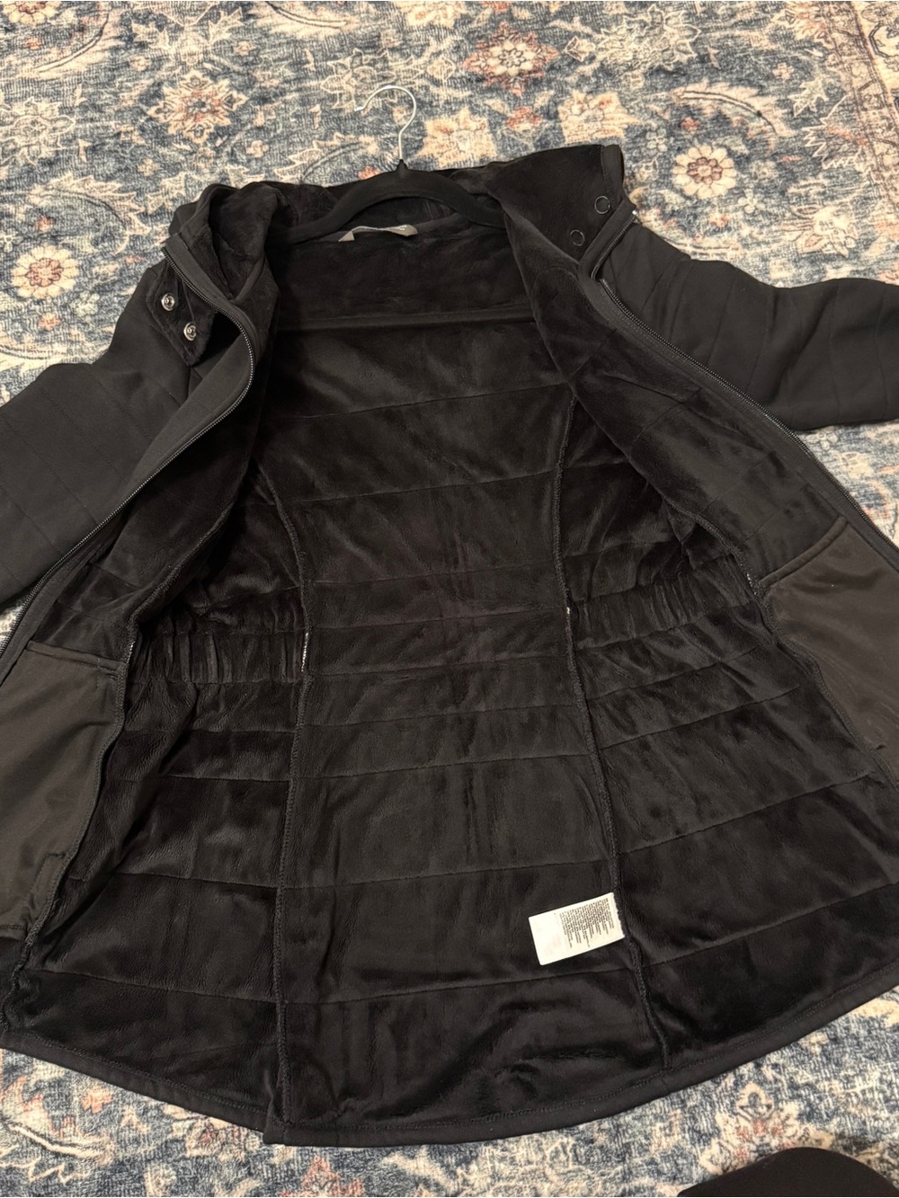 🦋The North Face| Like-New Women’s Black Fleece-Lined Quilted Jacket XS With Hood - Picture 8 of 10